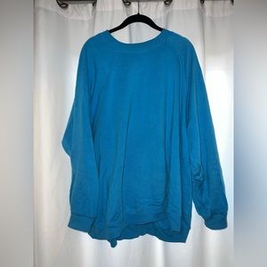Aerie XXL electric blue crew sweatshirt